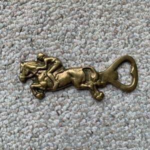 Vintage Brass Jockey on Horse Bottle Opener